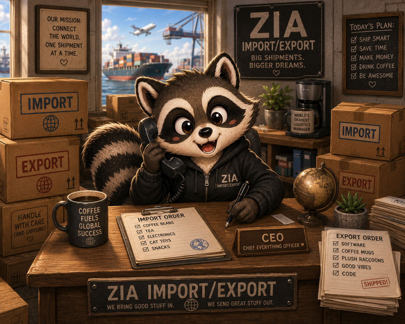 Managing imports and exports with Zia